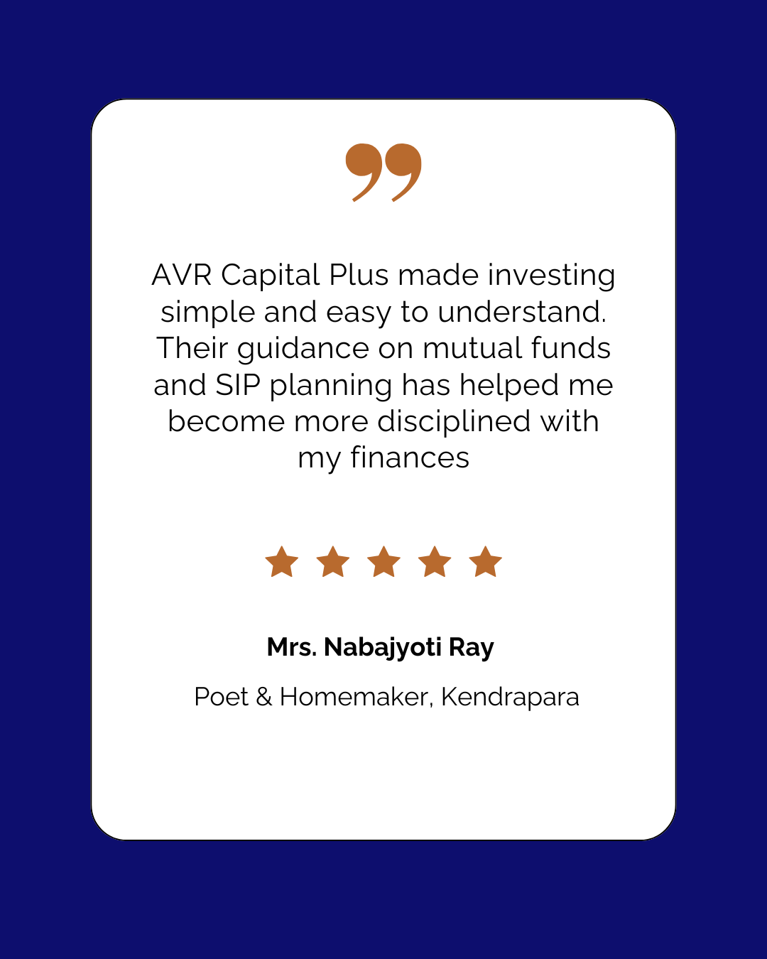 AVR Testimonial 1